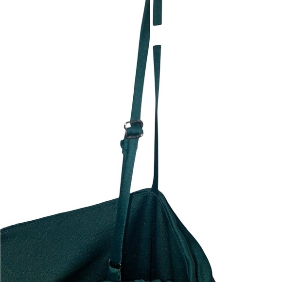 Hello Molly Mission Accomplished Emerald ruffle ruched mini Holiday Party dress - Picture 12 of 12